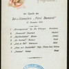 DINNER [held by] HAMBURG AMERIKA LINIE [at] SS FURST BISMARCK (SS;)