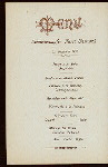 DINNER [held by] HAMBURG-AMERICA LINIE [at] SS FURST BISMARCK (SS;)
