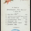 DINNER [held by] HAMBURG-AMERICA LINIE [at] SS FURST BISMARCK (SS;)