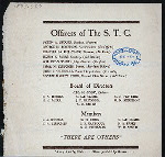 FIRST ANNUAL DINNER [held by] STICK TOGETHER CLUB [at] "LINCOLN CLUB,BROOKLYN, NY" (OTHER (CLUB);)