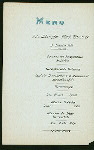 DINNER [held by] HAMBURG-AMERIKA LINIE [at] SS FURST BISMARCK (SS;)