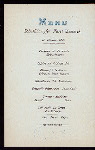 DINNER [held by] HAMBURG-AMERIKA LINIE [at] SS FURST BISMARK (SS)