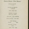 DINNER [held by] HAMBURG-AMERIKA LINIE [at] SS FURST BISMARK (SS)