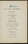 DINNER [held by] HAMBURG-AMERIKA LINIE [at] SS FURST BISMARK (SS)