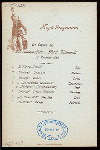 DINNER [held by] HAMBURG-AMERIKA LINIE [at] SS FURST BISMARK (SS)