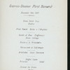 DINNER [held by] HAMBURG-AMERIKA LINIE [at] ENROUTE  ABOARD SCHNELLDAMPFER (EXPRESS-STEAMER) FURST BISMARCK (SS;)