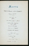 DINNER [held by] HAMBURG-AMERIKA LINIE [at] ENROUTE  ABOARD SCHNELLDAMPFER (EXPRESS-STEAMER) FURST BISMARCK (SS;)