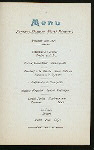 DINNER [held by] HAMBURG-AMERIKA LINIE [at] ENROUTE  ABOARD SCHNELLDAMPFER (EXPRESS-STEAMER) FURST BISMARCK (SS;)