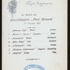 DINNER [held by] HAMBURG-AMERIKA LINIE [at] ENROUTE  ABOARD SCHNELLDAMPFER (EXPRESS-STEAMER) FURST BISMARCK (SS;)