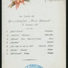 DINNER [held by] HAMBURG-AMERIKA LINIE [at] ENROUTE  ABOARD SCHNELLDAMPFER (EXPRESS-STEAMER) FURST BISMARCK (SS;)