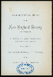 TWENTIETH ANNUAL DINNER [held by] NEW ENGLAND SOCIETY IN BROOKLYN [at] "BROOKLYN, NY"