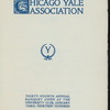 34TH ANNUAL BANQUET [held by] CHICAGO YALE ASSOCIATION [at] "UNIVERSITY CLUB, CHICAGO, IL" (OTHER (CLUB);)