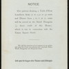 DINNER [held by] UNION SQUARE HOTEL [at] "NEW YORK, NY" (HOTEL)