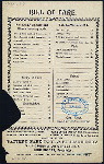 BILL OF FARE [held by] PIONEER RESTAURANT [at] "NEW YORK, NY" (REST)