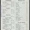 BILL OF FARE [held by] EASTERN HOTEL [at] "NEW YORK, NY" (HOTEL;)