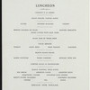 LUNCHEON [held by] NEW YORK CENTRAL & HUDSON RIVER R.R. DINING CAR SERVICE [at] EN ROUTE (RR;)