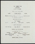 LUNCHEON [held by] NEW YORK CENTRAL & HUDSON RIVER R.R. DINING CAR SERVICE [at] EN ROUTE (RR;)