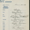 DINNER [held by] HOTEL AMERICA [at] "IRVING PLACE AND 15TH STREET, NEW YORK, NY" (HOTEL)
