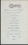 DINNER [held by] HAMBURG-AMERIKA LINIE [at] SS AUGUSTE VICTORIA (SS;)