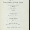 DINNER [held by] HAMBURG-AMERIKA LINIE [at] SS AUGUSTE VICTORIA (SS;)