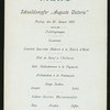 DINNER [held by] HAMBURG-AMERIKA LINIE [at] SS AUGUSTE VICTORIA (SS;)
