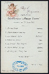 DINNER MENU [held by] HAMBURG-AMERIKA LINIE [at] "SCHNELLDAMPFER: ""AUGUSTE VICTORIA""" (SS;)