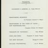 BANQUET [held by] NEW YORK SWARTHMORE COLLEGE ASSOCIATION [at] "ST. DENIS HOTEL, [NEW YORK, NY?]" (HOTEL;)
