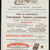 DINNER [held by] CIE TRANSATLANTIQUE [at] SS LA CHAMPAGNE (SS;)