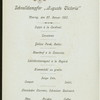 DINNER [held by] HAMBURG-AMERIKA LINIE [at] SS AUGUSTE VICTORIA (SS;)