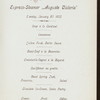 DINNER [held by] HAMBURG-AMERIKA LINIE [at] SS AUGUSTE VICTORIA (SS;)