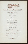 DINNER [held by] HAMBURG-AMERIKA LINIE [at] SS AUGUSTE VICTORIA (SS;)