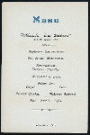 DINNER [held by] HAMBURG-AMERIKA LINIE [at] SS GRAF WALDERSEE (SS;)
