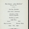 DINNER [held by] HAMBURG-AMERIKA LINIE [at] SS GRAF WALDERSEE (SS;)