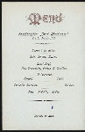 DINNER [held by] HAMBURG-AMERIKA LINIE [at] SS GRAF WALDERSEE (SS;)