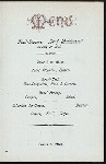 DINNER [held by] HAMBURG-AMERIKA LINIE [at] SS GRAF WALDERSEE (SS;)