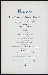 DINNER [held by] HAMBURG-AMERIKA LINIE [at] SS AUGUSTE VICTORIA (SS;)