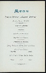 DINNER [held by] HAMBURG-AMERIKA LINIE [at] SS AUGUSTE VICTORIA (SS;)
