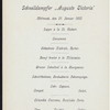 DINNER [held by] HAMBURG-AMERIKA LINIE [at] SS AUGUSTE VICTORIA (SS;)