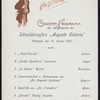 DINNER [held by] HAMBURG-AMERIKA LINIE [at] SS AUGUSTE VICTORIA (SS;)