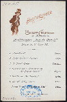 DINNER [held by] HAMBURG-AMERIKA LINIE [at] SS AUGUSTE VICTORIA (SS;)
