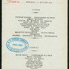 DINNER [held by] CIE. GLE. TRANSATLANTIQUE [at] ABOARD PAQUEBOT LA CHAMPAGNE (SS;)