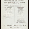 BILL OF FARE [held by] MILLS HOTEL RESTAURANT [at] "NEW YORK, NY" (HOTEL/REST;)