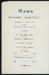 DINNER; [held by] HAMBURG-AMERIKA LINIE [at] EN ROUTE ABOARD EXPRESS STEAMER AUGUSTE VICTORIA (SS;)