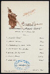 DINNER; [held by] HAMBURG-AMERIKA LINIE [at] EN ROUTE ABOARD EXPRESS STEAMER AUGUSTE VICTORIA (SS;)