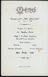 DINNER; [held by] HAMBURG-AMERIKA LINIE [at] EN ROUTE ABOARD MAIL STEAMER GRAF WALDERSEE (SS;)