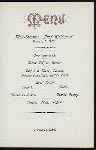 DINNER; [held by] HAMBURG-AMERIKA LINIE [at] EN ROUTE ABOARD MAIL STEAMER GRAF WALDERSEE (SS;)