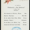 DINNER; [held by] HAMBURG-AMERIKA LINIE [at] EN ROUTE ABOARD MAIL STEAMER GRAF WALDERSEE (SS;)