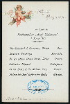 DINNER; [held by] HAMBURG-AMERIKA LINIE [at] EN ROUTE ABOARD MAIL STEAMER GRAF WALDERSEE (SS;)