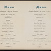 DINNER [held by] HAMBURG-AMERIKA LINIE [at] "EXPRESS-STEAMER ""AUGUSTE VICTORIA"" EN ROUTE" (SS;)