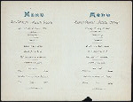 DINNER [held by] HAMBURG-AMERIKA LINIE [at] SS AUGUSTE VICTORIA (SS;)